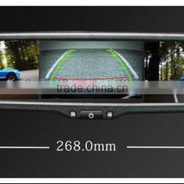 Multiple display mirror- car backup camera display rearview mirror with three LCD monitors for trucks