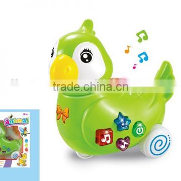 B/O cartoon baby toy baby product parrot with light and music tb16030042