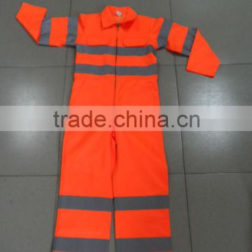 high visibility reflective safety coverall