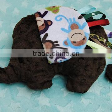 New design MOQ 50pcs like baby face ultra soft minky blanket elephant