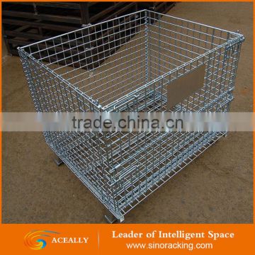 Aceally industrial stackable storage wire mesh containers