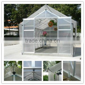 High-end Sun Resistance Commercial Waterproof Polycarbonate Greenhouse Sunshade with Aluminium Frame for Sale
