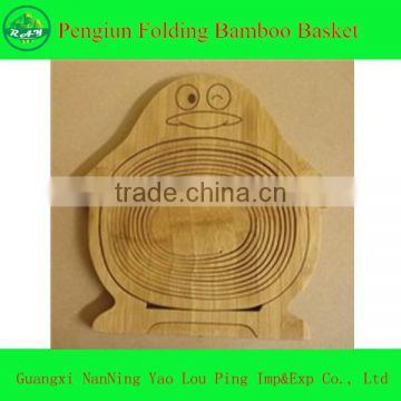 Bamboo Penguin Folding Basket