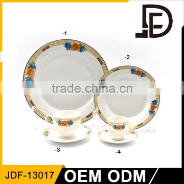 Drinkware ceramic porcelain wedding dinnerware sets, poland porcelain dinnerware set