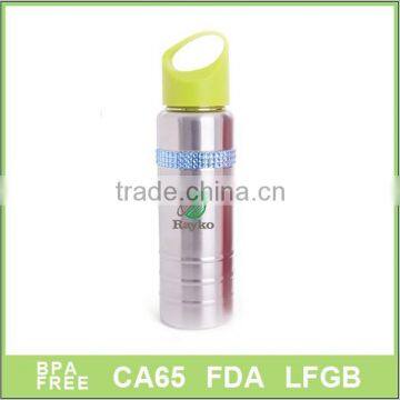 750ml stainless steel sports with diamond metal sports bottle