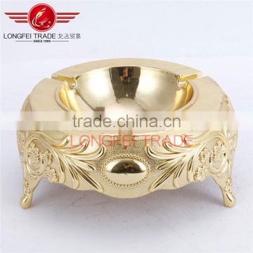High Quality Gold-coated Stainless Steel Ashtray, Smoking Tobacco Tray, Ashtray
