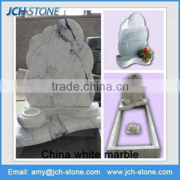New design china white marble tombstone