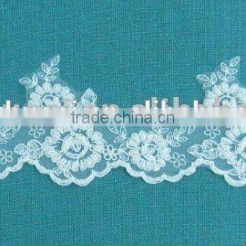 Durable indian lace embroidery fabric
