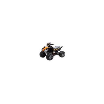 Brand New top quality ride on electronic four wheeled beach style toy car quad with rechargeable batteries in black and orange