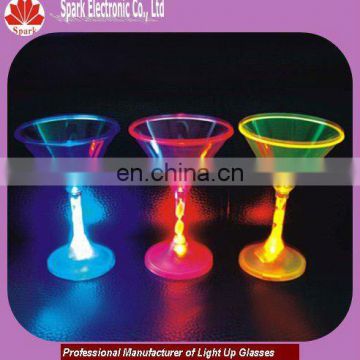 assortetd flashing plastic martini glasses glow in the dark beer promotional products with a button and 5 flashing modes
