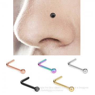 European and American fashion simple personality nose nail stainless steel foreign trade accessories factory direct sale wholesale titanium ear studs