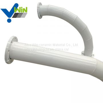 High temperature resistance ceramic lined bend pipe pipe fitting names and parts