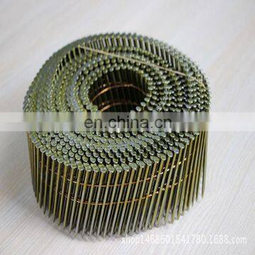 manufacturer supply high quality low price ring shank nail gun coil nail for wood pallet