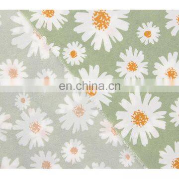 Hot Soft small daisy fabric 100D four side elastic digital printed fabric chrysanthemum top women's dress fabric