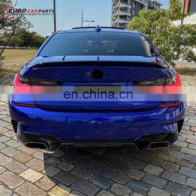 3 Series G20 Rear Bumper Diffuser Lip Splitter Car Back Lower Lip Protector End Pipe Exhaust Muffler Tail Tips Luxury For  340