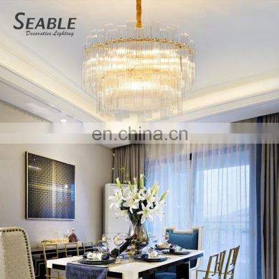 Hot Sale Luxury Style Living Room Bedroom Indoor Decoration Glass Modern LED Pendant Light