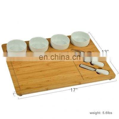 100% Organic Creative Design Household Kitchen Large Rectangle Bamboo Cheese Board