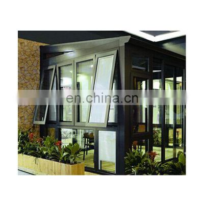 AS2047 Certified Double Tempered Glass Aluminum Awning Windows for new villa prefab house windows