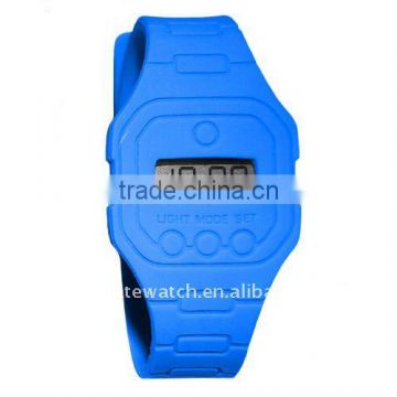 wide band digital display silicone watch custom logo alibaba wholesale