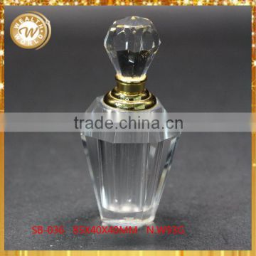 Modern top sell white crystal perfume glass bottles