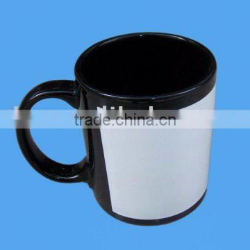 black side mark mug