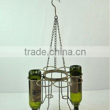 120161MO Eight bottles metal hanging wine rack wine holder