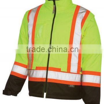 high visibility functional reflective safety jacket
