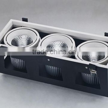 Excellent heat dissipation,low lighting dissipetion,high bright 3x45w cob led grille downlight
