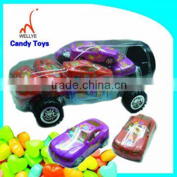 Hot selling pull barck girl car toy candy container