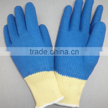 Kevlar shell latex fully dipped glove
