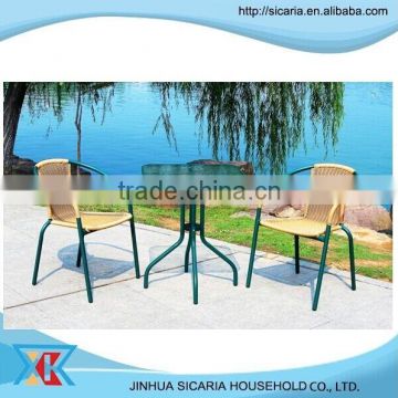 hot sale rattan set table with 2chairs