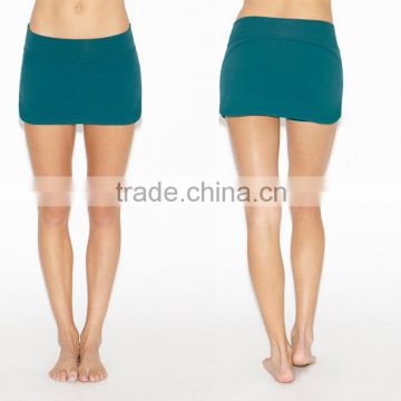Custom make print logo top quality nylon and spandex tennis sports skirt