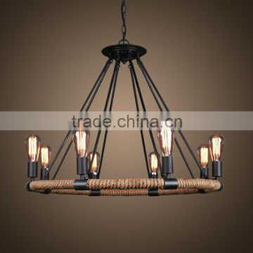 Modern Round Edison Filament Rope Filament Round Chandelier                        
                                                Quality Choice