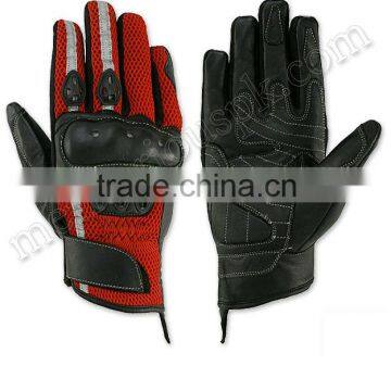 Leather Short Motorbike Gloves