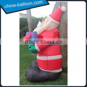 Inflatable decoration model santa claus with gift box christmas product for sale