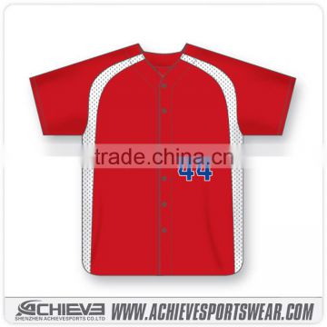 Custom dry fit Baseball jersey Shirts Cheap Team Baseball Uniforms Polyester Baseball Jersey wholesale