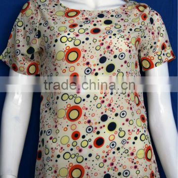 All over print ladies fashion lehenga blouse designs