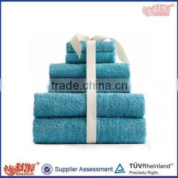 Plain dyed elegant 100% cotton hotel bath towel set