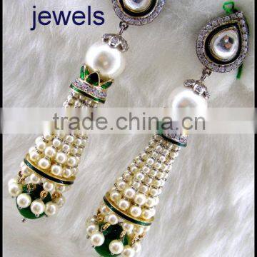 Long Pearl Tassel Earrings