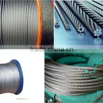 elevator steel wire rope 8X19S+FC 8x19+sisial core made in China