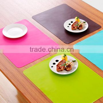 Food grade Creative silicone rubber PVC coaster high temperature resistant foldable leather coaster