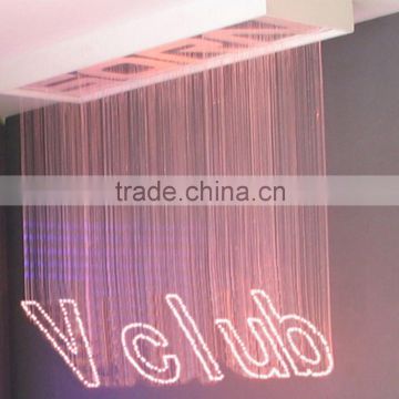 lighting decoration bar chandelier Side and end glowing giving 7 kinds of color made from PMMA lighting fiber optic cable