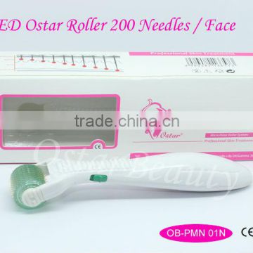 (Hot Sales) LED dermaroller cosmetic roller with microneedle therapy OB-PMN 01