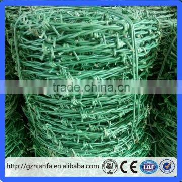 For Kenya Security Used Guangzhou Cheap PVC Coated 12*14# Barbed Wire(Guangzhou Factory)