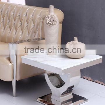 Home Furniture Metal Sofa Marble Side Table