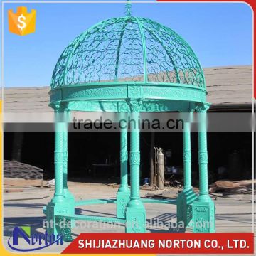 Norton blue round metal patio large gazebo with iron dome NTIG-010Y