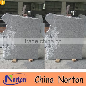 Carving flower holder cheap chinese granite headstone cover NTGT-434A