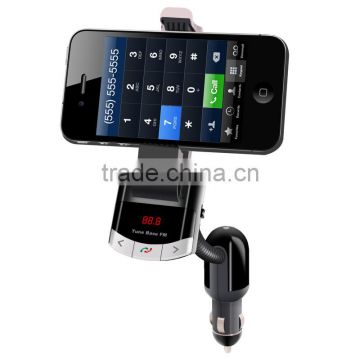 5 in 1 Multi-function wireless Bluetooth car kit with car charger mp3 fm transmitter car holder Handsfree Calling