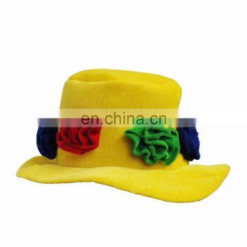 MCH-1173 Party Carnival funny velvet wholesale adult yellow flower Hat