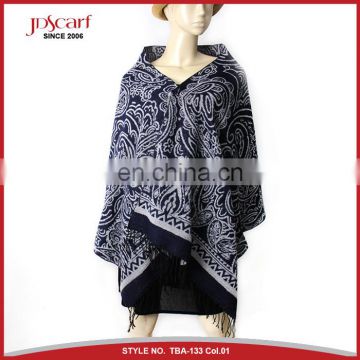 Factory direct hot sell arabic ponchn shawl scarf